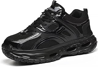 Blacklonng Steel Toe Shoes for Women Wide fit Comfortable Work Sneakers Safety Shoes Lightweight Slip Resistant Puncture P...