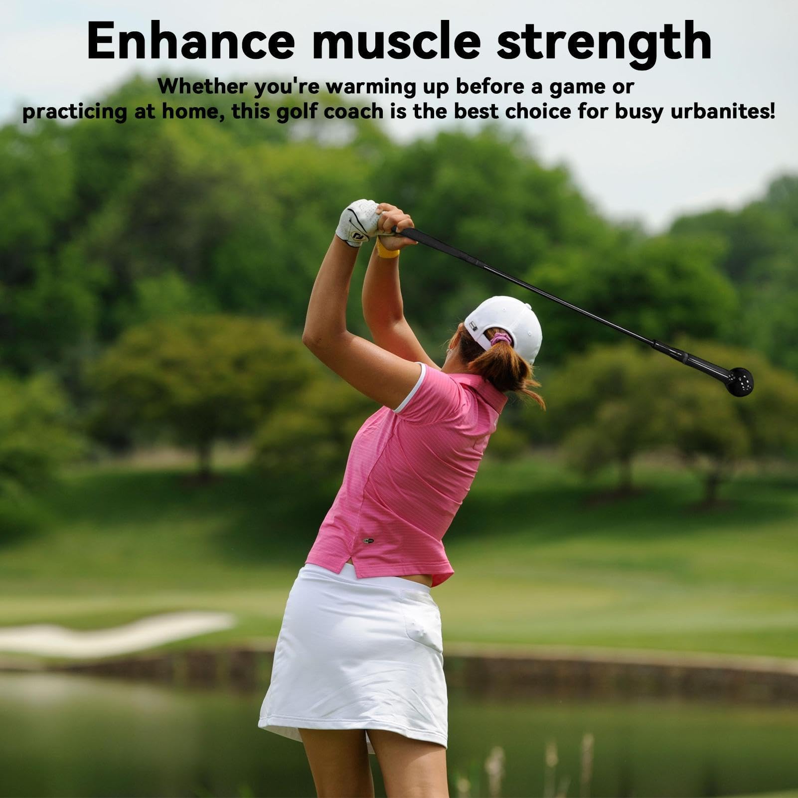 Entrenador de velocidad de swing de golf, ayuda de entrenamiento de tempo y flexibilidad, palo de calentamiento, agarre y corrección, profesional para mejorar la habilidad, fuerza y camino de swing
