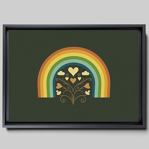 Boho Nursery Wall, Rainbow Wall Decor Prints Art, Heart Art prints, Toddler Bedroom Bathroom Room Playroom Classroom Cute Modern Boho Print