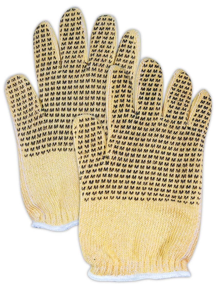 MAGID KVC100 Heat and Cut Resistant Knit Glove, 6, Yellow, Large (Pack of 12)