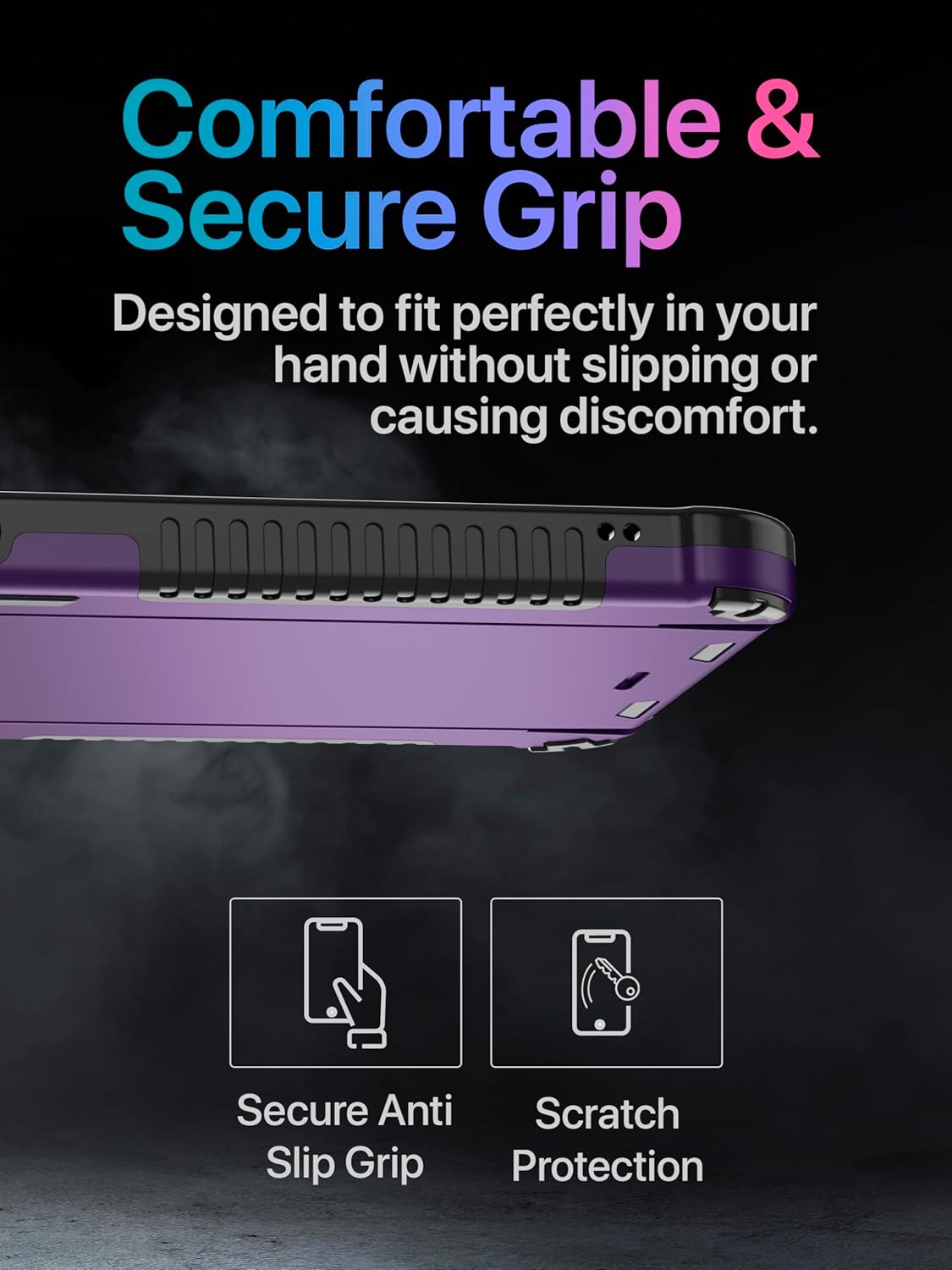 TORU MX PRO for iPhone 14 Plus Slim Hard Wallet Case | Dual Layer Protective Shockproof Cover with Built-in Magnets for MagSafe Compatible | Detachable Sliding Card Holder for 3 Cards - Purple