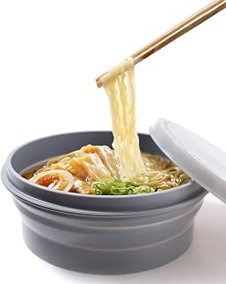 IYYI Collapsible Silicone Bowl with Lid - 800ml Folding Travel Bowl for Camping, Hiking, Picnics - Heat Resistant to 446°F