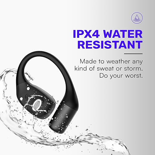 Miniatura 8 de Raycon Essential - Auriculares inalámbricos con Bluetooth 6.0 de oído abierto, ultraligeros, diseño de gancho cómodo, IPX4 resistente al agua, 36