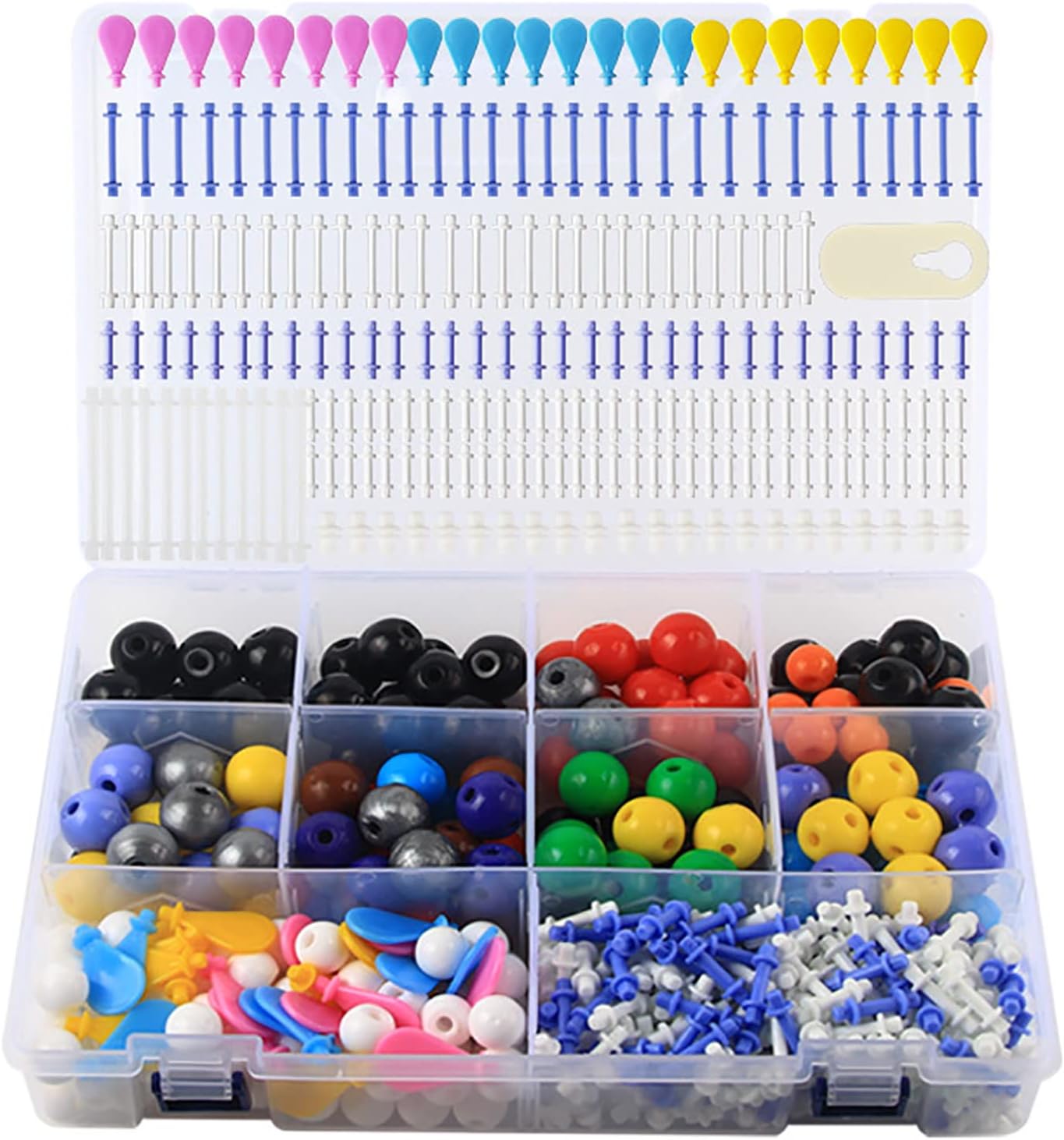 Chemistry Molecular Model, 472 Piece Molecule Model, With Atom Ball/Link Bond/Electron Cloud Sheet, Chemistry Ball Stick/Scale Model, Science Modeling Kit For Students And Teachers