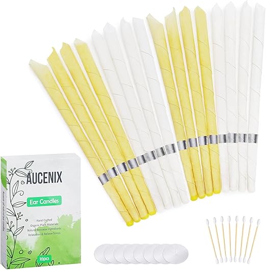 100 Natural Ear Candles Hopi, Ear Candles for Ear Blocked, NonToxic
