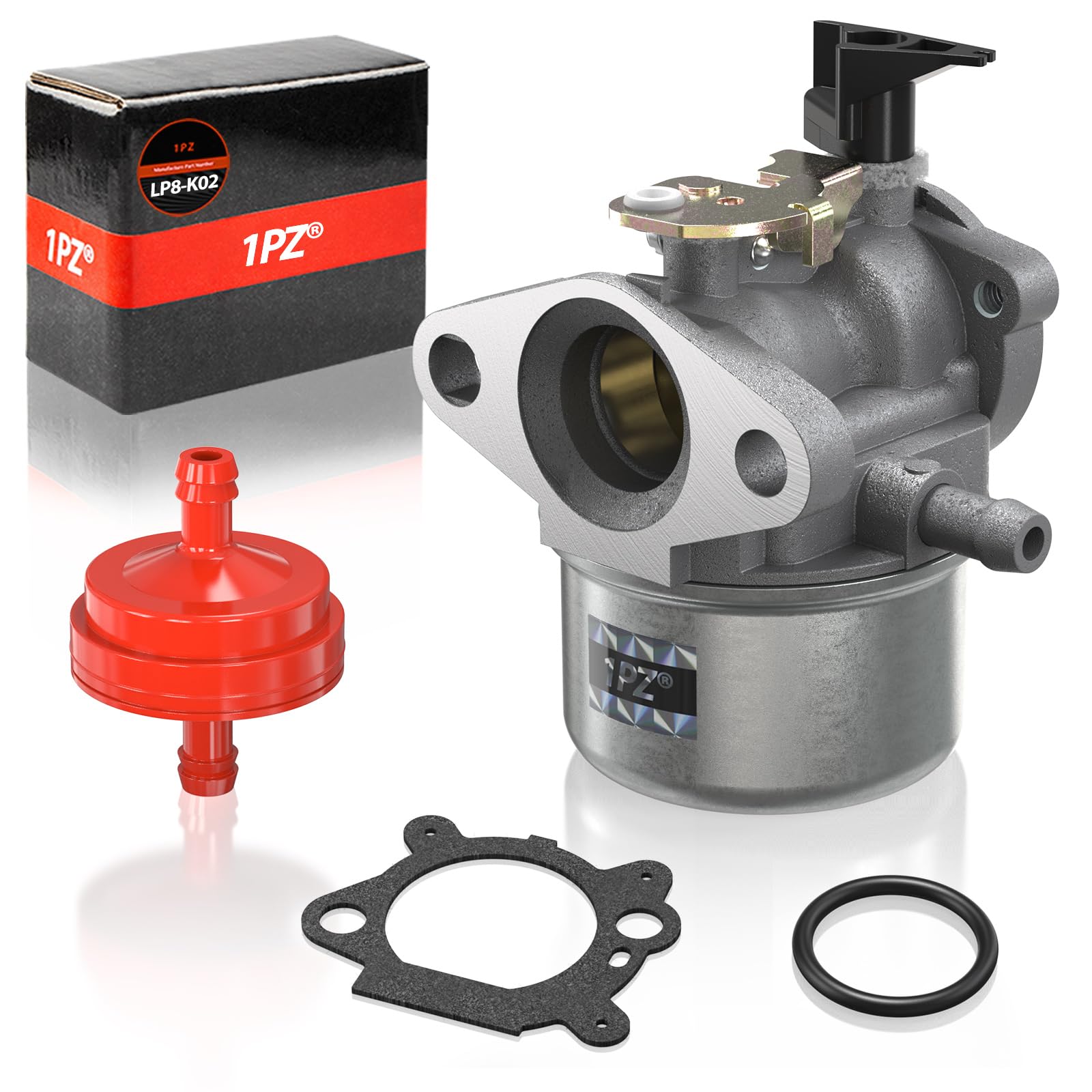 1PZ Carburatore Motore per Briggs Stratton Quantum 498965 | Con Guarnizione e O-Ring, per Tosaerba, Tagliaerba, Rasaerba e Attrezzature da Giardino