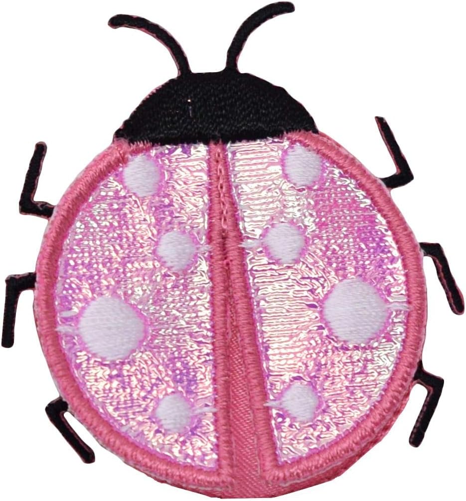 Amazon.com: Pink Satin Ladybug Embroidered Iron on Patch : Arts, Crafts ...