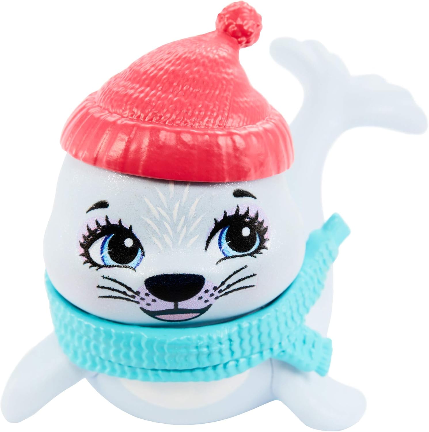 Mattel Enchantimals Fishing Friends Ice Fishing Playset with Sashay Seal Small Doll (6-in) & Blubber Animal Figure, Add Water and Use Poles to Catch Fish, Great Gift for 3-8 Year Olds