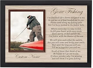 SurpriseSavors Custom Fishing Enthusiast Print | Wall Art | Bedroom Wall Art | Decorative Wall Art | Gone Fishing Poster Wall Art | Father's Day gift
