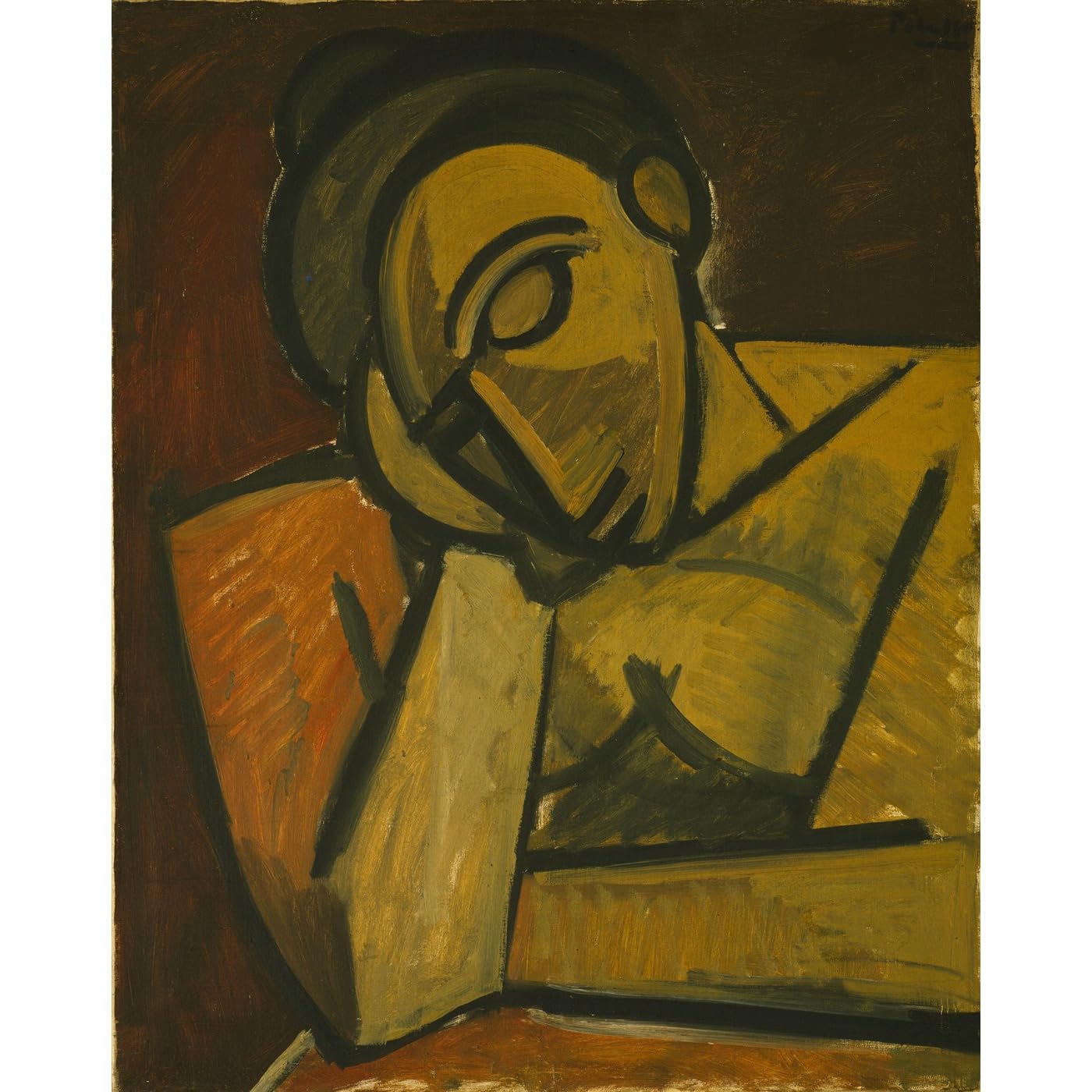 Impression d'art sur toile Pablo Picasso Repose par ARTICULOZY 101x127 cm