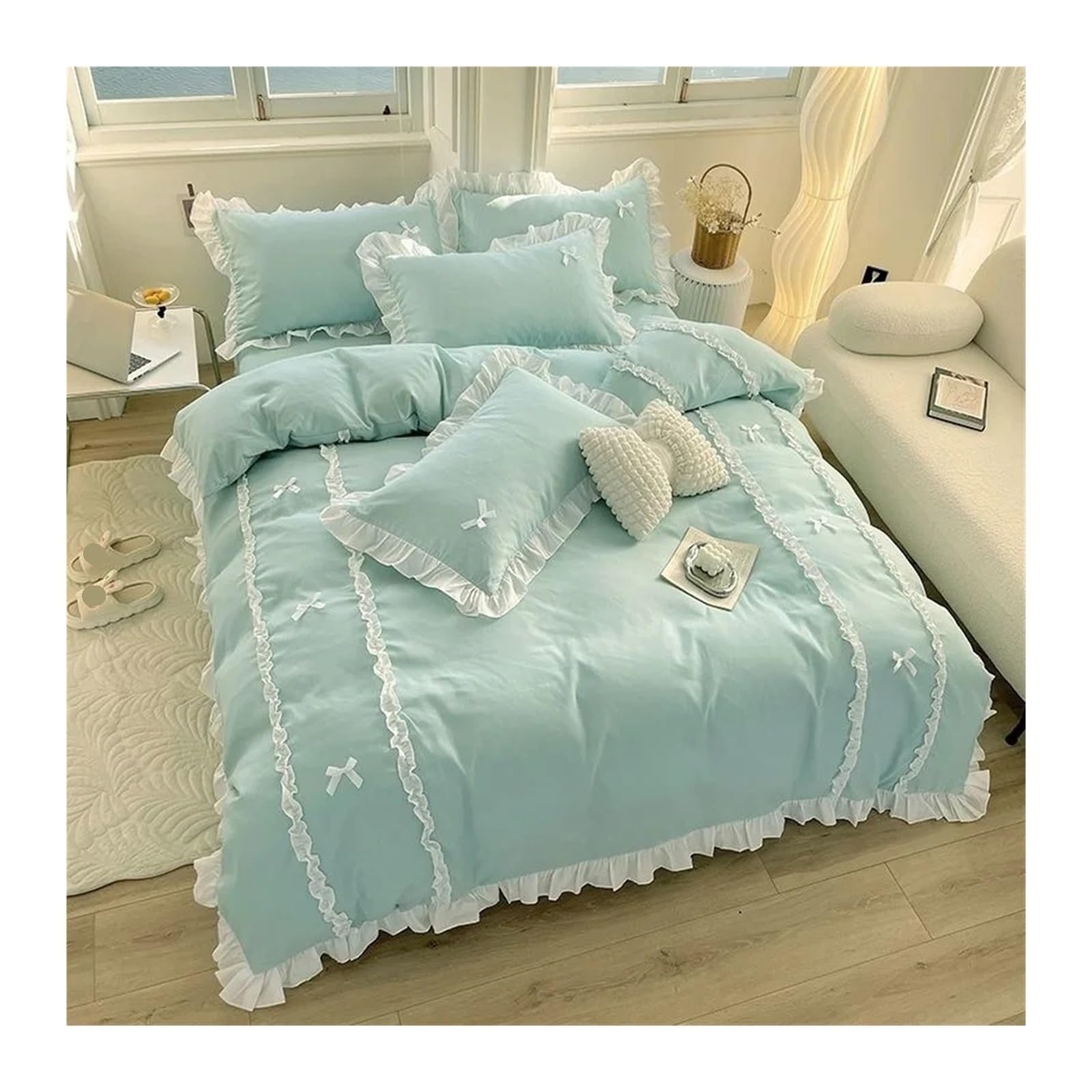Housse de couette Princesse pour chambre de fille et femme parure de lit romantique