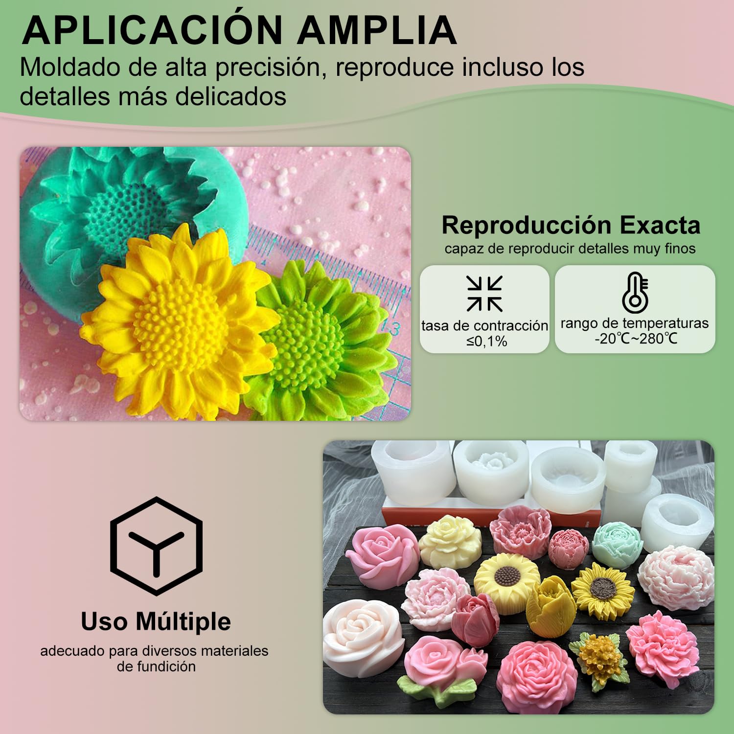 Silicona líquida translúcida 20A 2L, silicona para moldes, kit de fabricación de moldes de silicona, kit profesional de caucho líquido para resina, velas y jabón