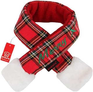 Puppia PDDF-SM23 - Bufanda de Papá Noel, Talla L, Color Rojo