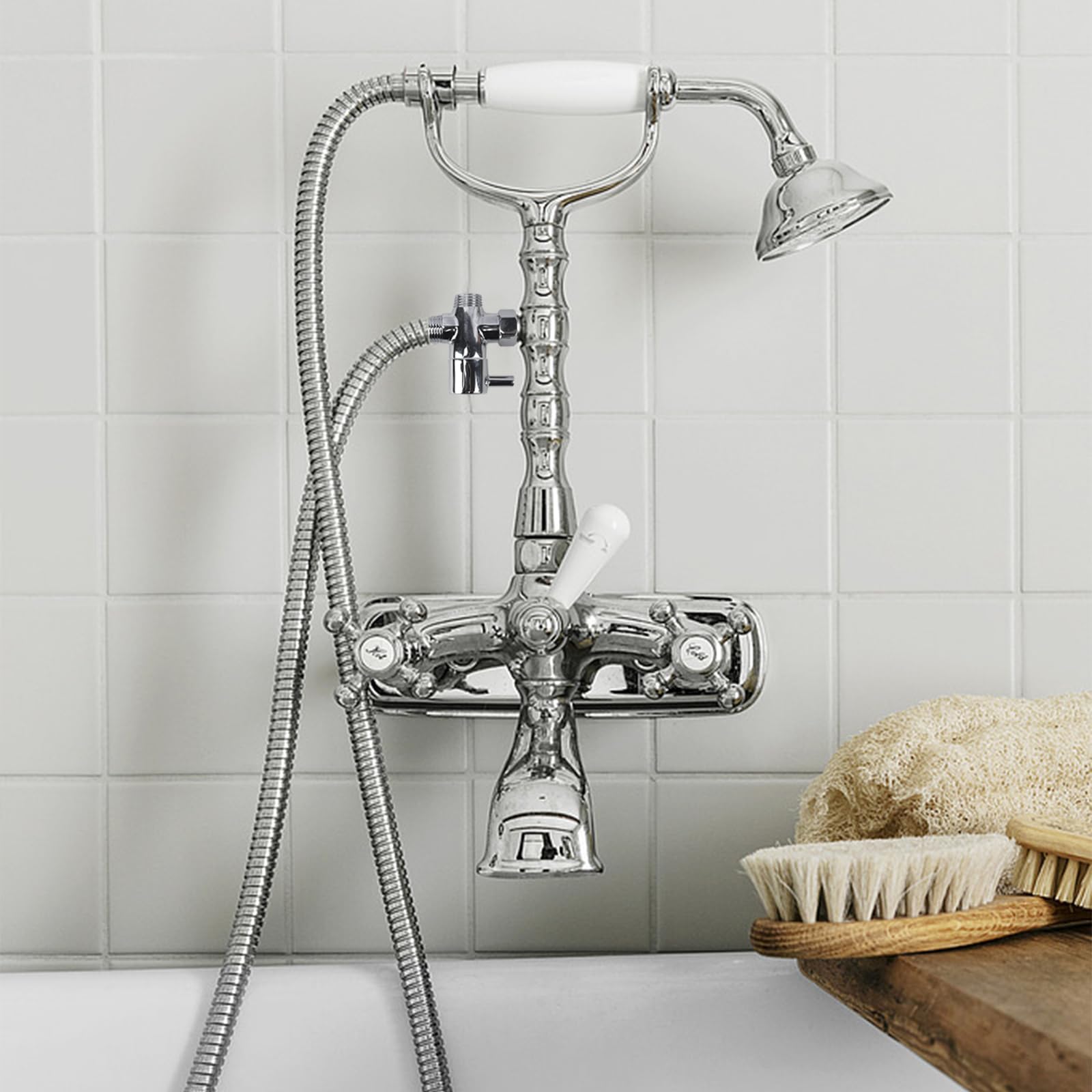 Valvola Deviatore 3 Vie Per Doccia | In Ottone Con Adattatori | Compatibile M22-M24 E G1/2 - Foto 5