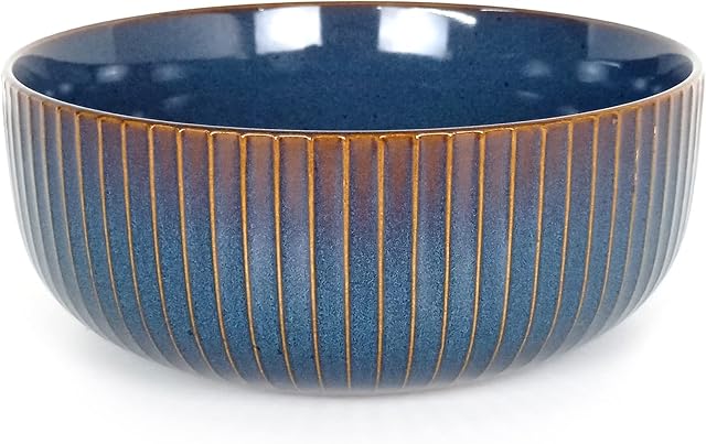 Large Salad Bowl Ceramic Soup Bowl Decorative Tray Salad Plate Large Ramen Bowl Noodle Bowl Cereal Dessert Bowl Oatmeal Bowl Dinner Plate Fruit Bowl Serving Bowl Blue 1800ML