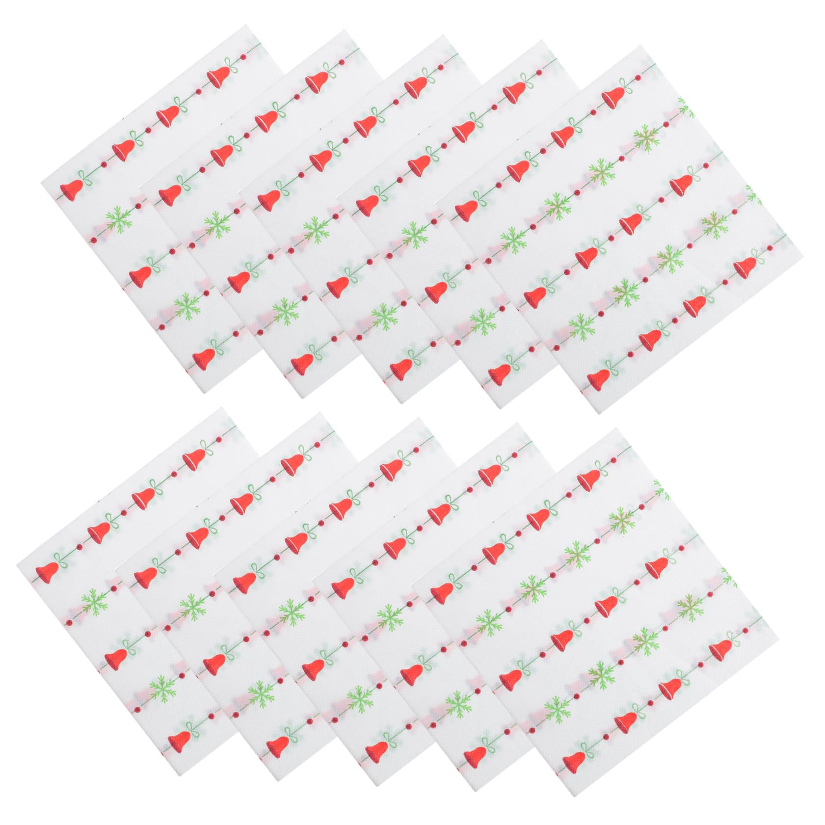 120 Servilletas Navideñas: Servilletas Desechables Con De Campanas - Vibrantes Para Navideña
