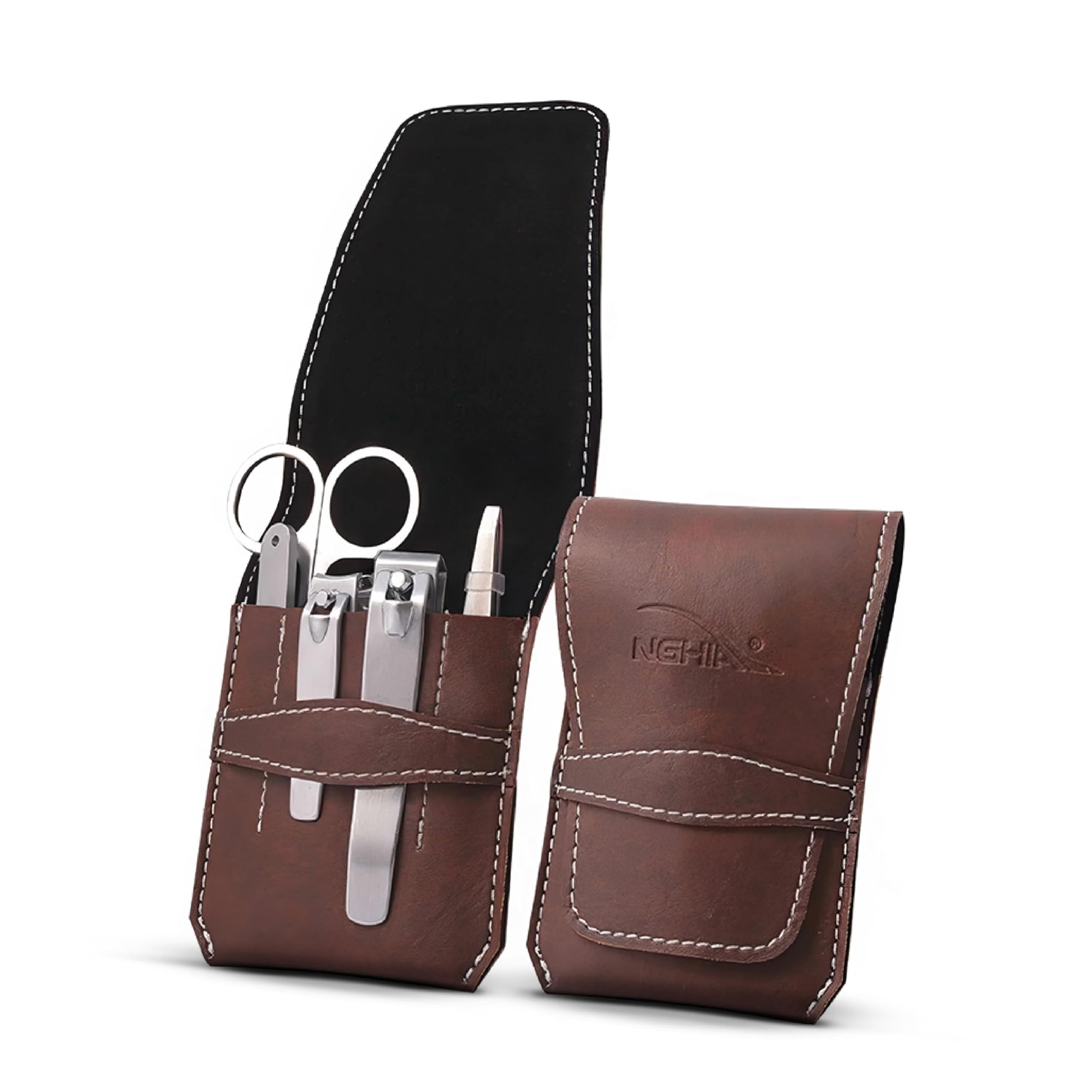 Men Multifunctional Manicure Set - GS-08 (Brown)
