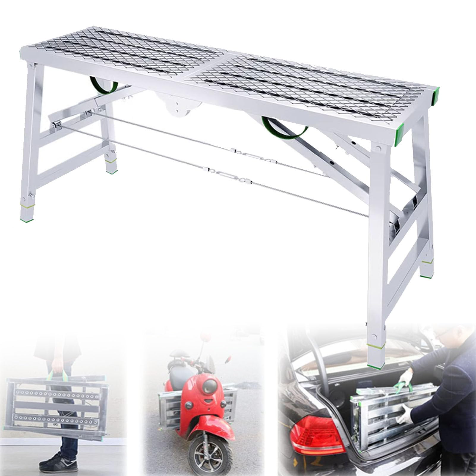 Échafaudage pliable portable idéal pour nettoyer et peindre un camping-car