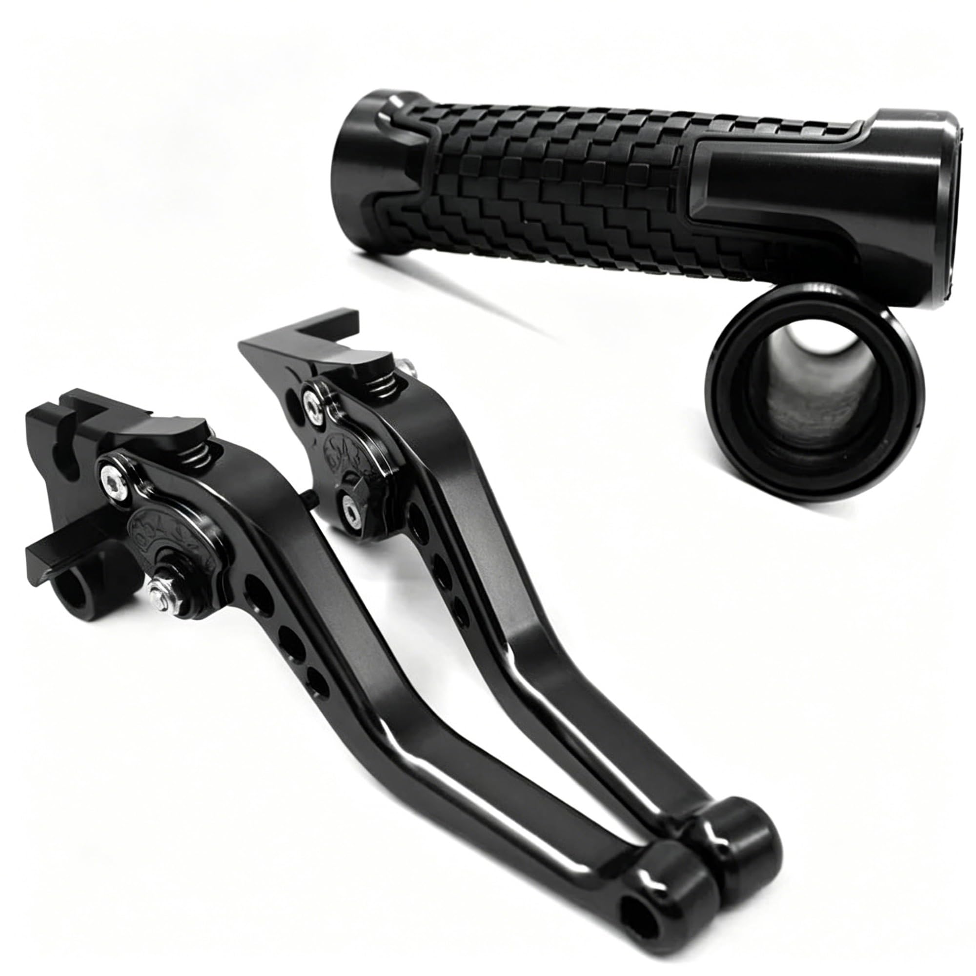 CFSJRXZ Clutch Levers Motorcycle Brake Clutch Lever Handlebar Grips for LONCIN for VOGE 650 500 DS 650DS 500DS Riding Bar Attachment Set Motorbike Brake Lever Handlebar Grips(Color 6)