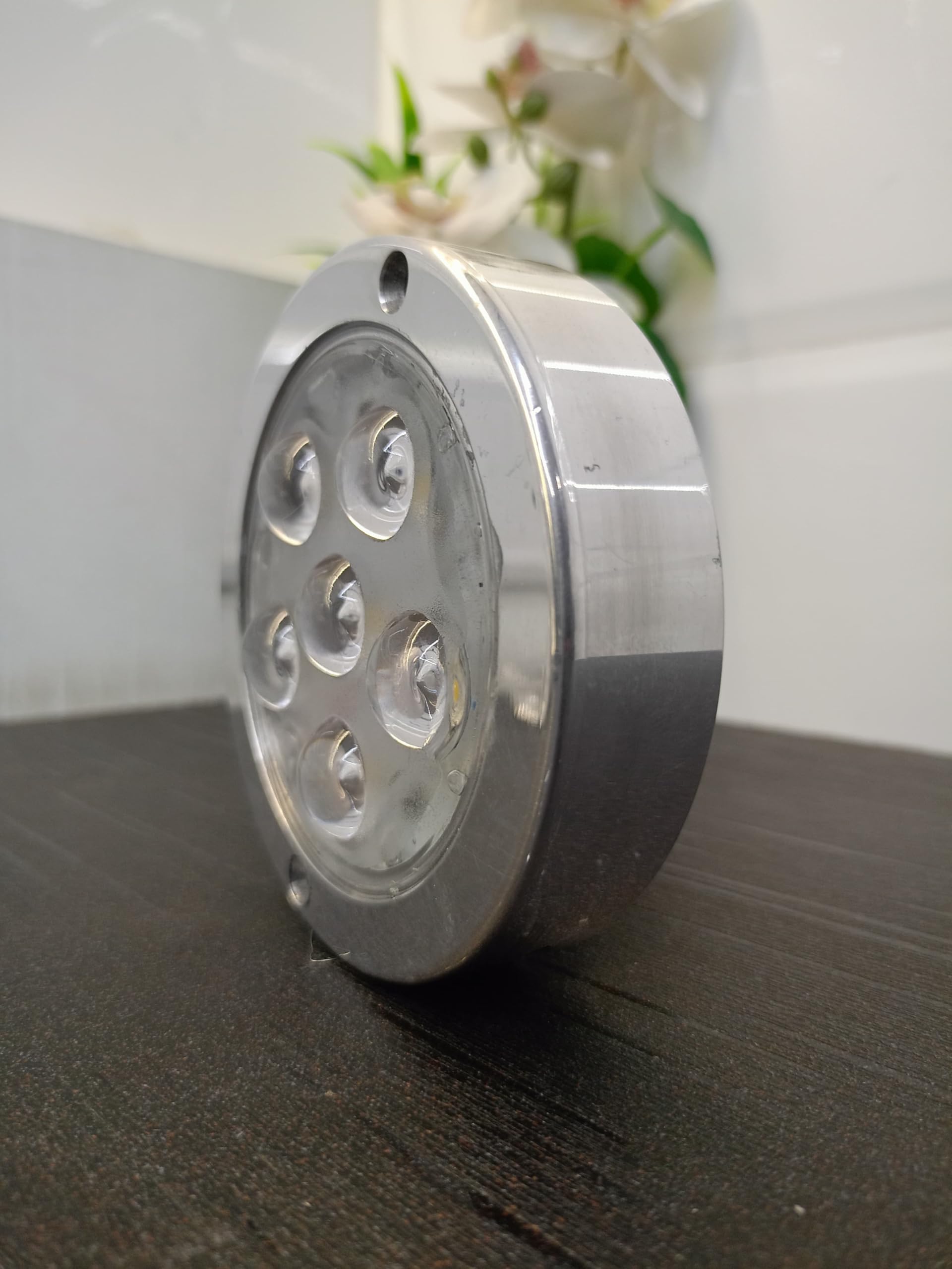 A K Lighting 6 LED 18 WATT SS Surface Model Swimming Pool Light | Under Water Wall Mounted Light (RGB)