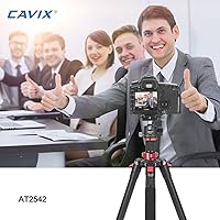 Vista 9 de Trípode para cámara, trípodes y monopies Cavix de 62.2 pulgadas, soporte de trípode para cámara DSLR, monopie desmontable, trípode de viaje plegable