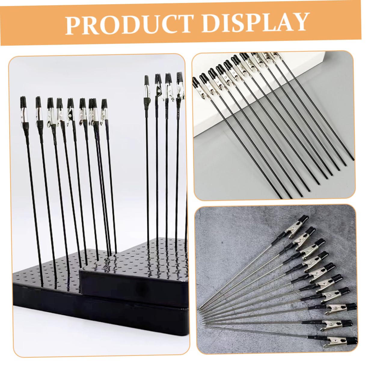 Tofficu 1Set Sturdy Alligator Clip Sticks and Base for Model Painting DIY Supplies for Airbrush Spraying Tool for Hobby Modeling and Card Projects