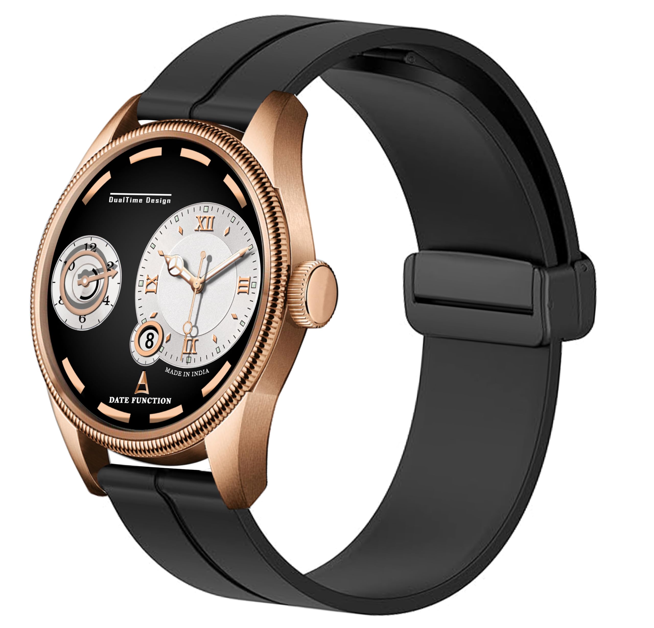 3D Glass Black Chonograph Date Display Analoge Silicone Magnetic Strap Watch for Men (B0D94JSNTF) Amazon Price History, Amazon Price Tracker