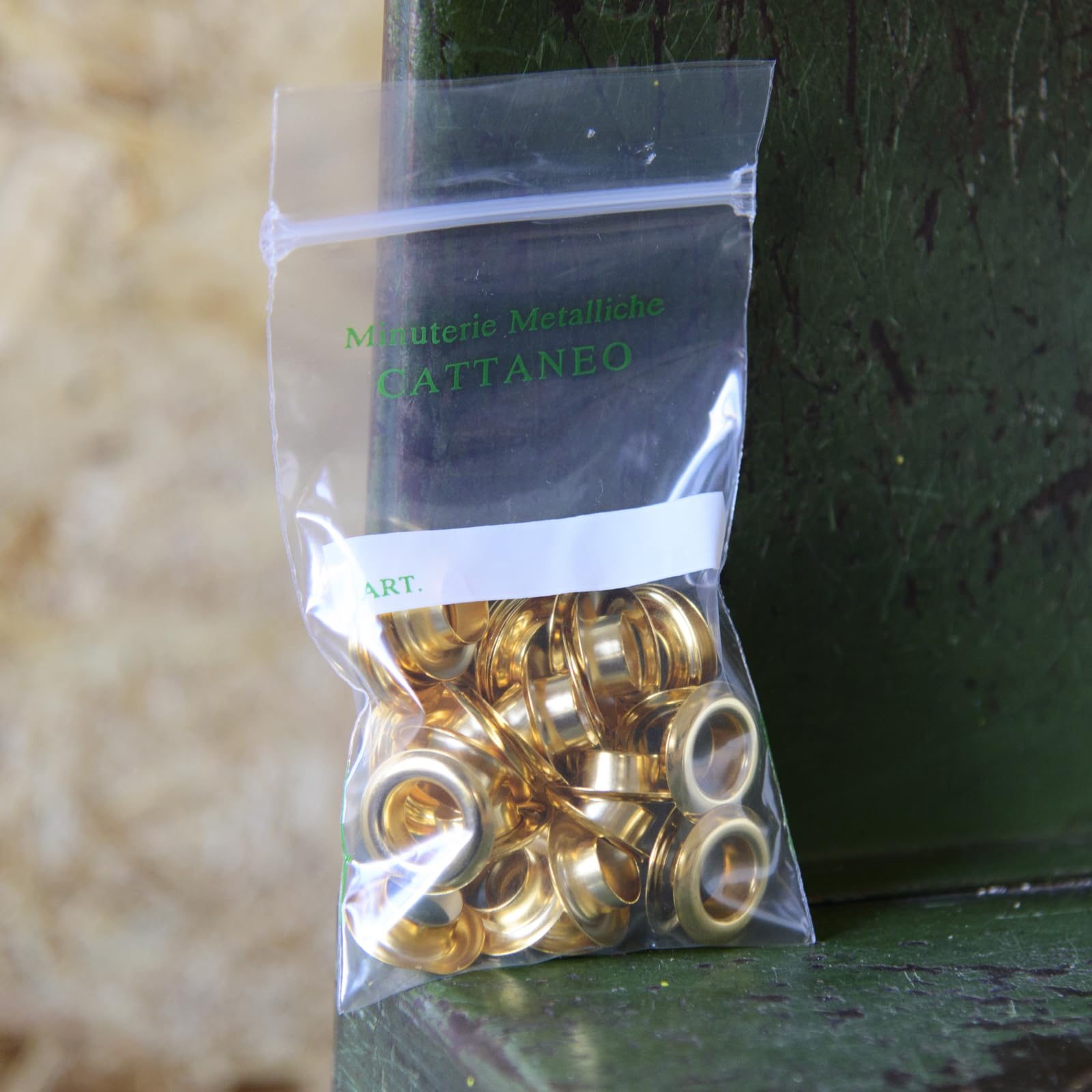 CATTANEO 20 Occhielli a vela LUX in ferro – Finitura galvanica – Per borse, cinture, tende e progetti fai da te – Made in Italy