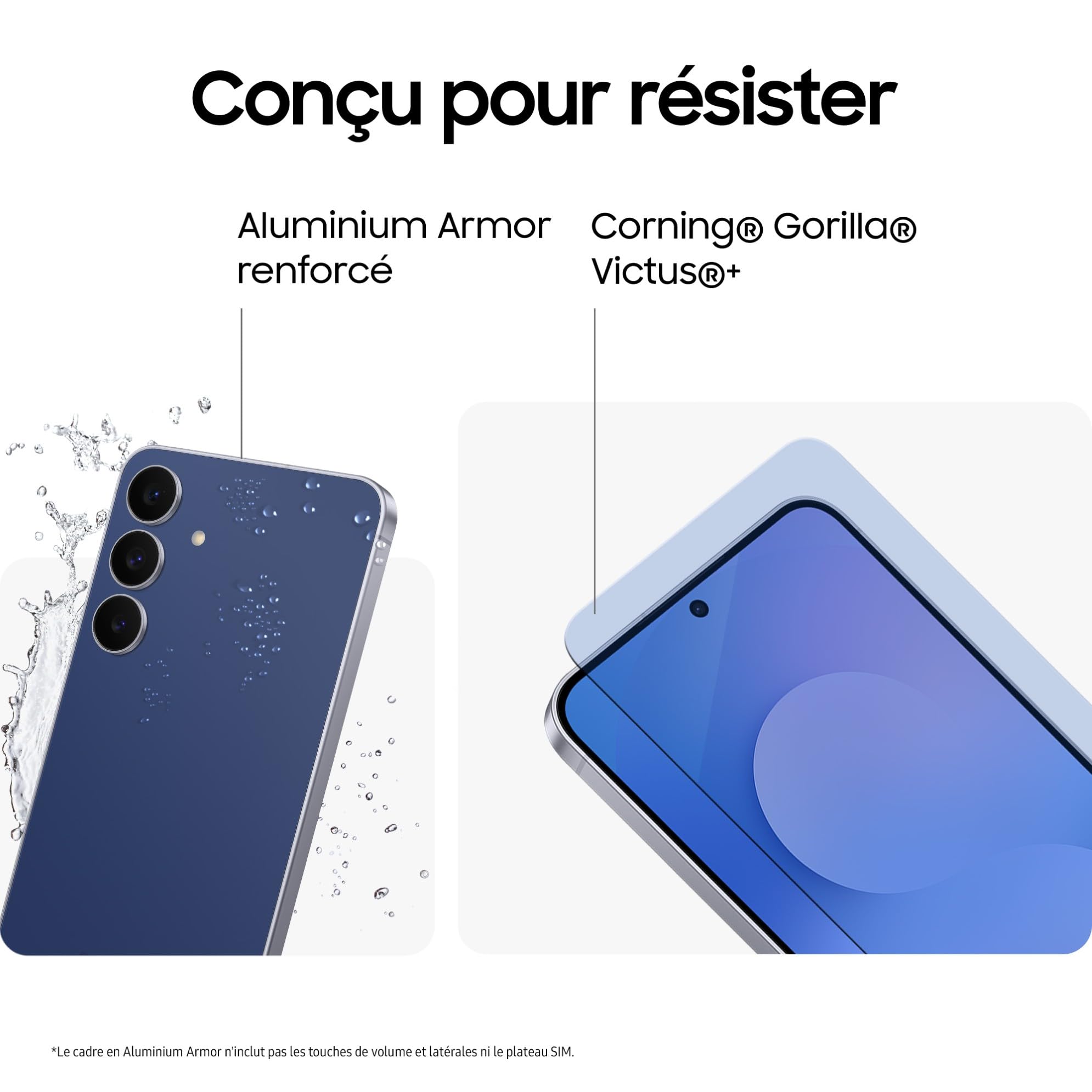 Samsung Galaxy S25 FE, Smartphone Android 5G avec Galaxy AI, 256 Go, Chargeur secteur rapide 25W inclus, Smartphone déverrouillé, Blanc, Version FR