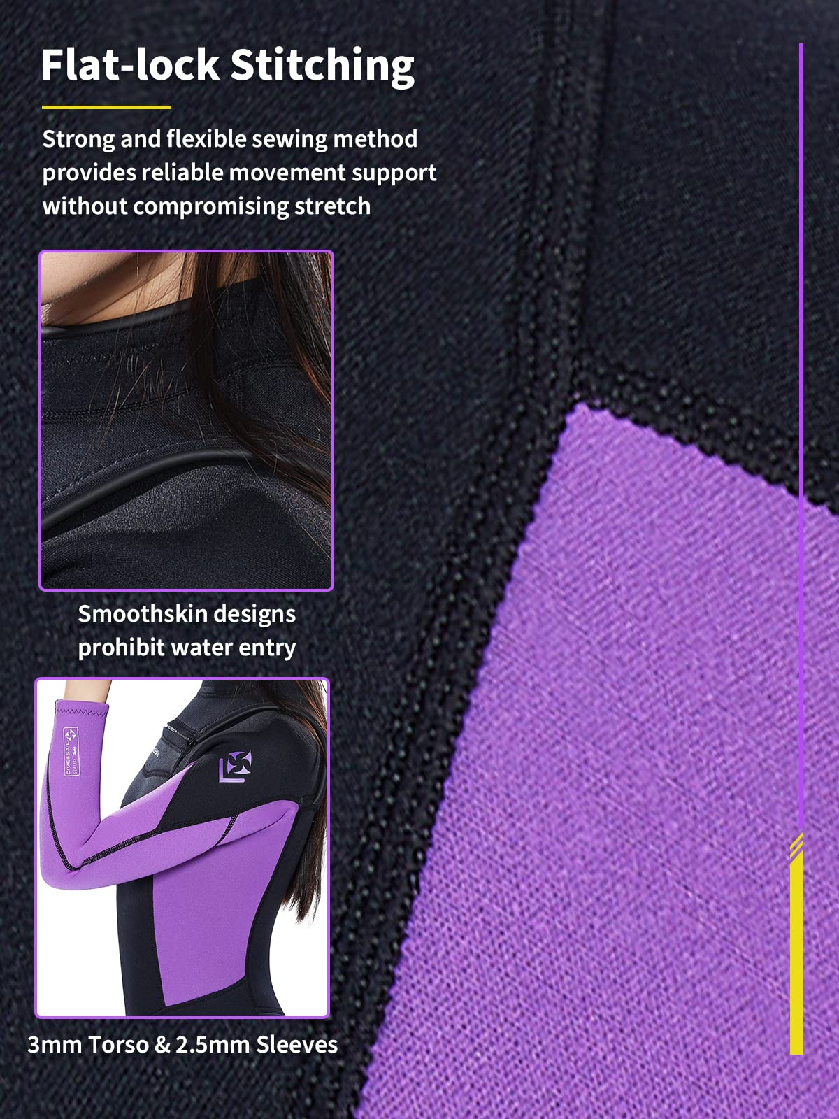 Muta Neoprene Donna Owntop 3mm - Cerniera Pettorale Per Surf, Sub, Snorkeling - Foto 2