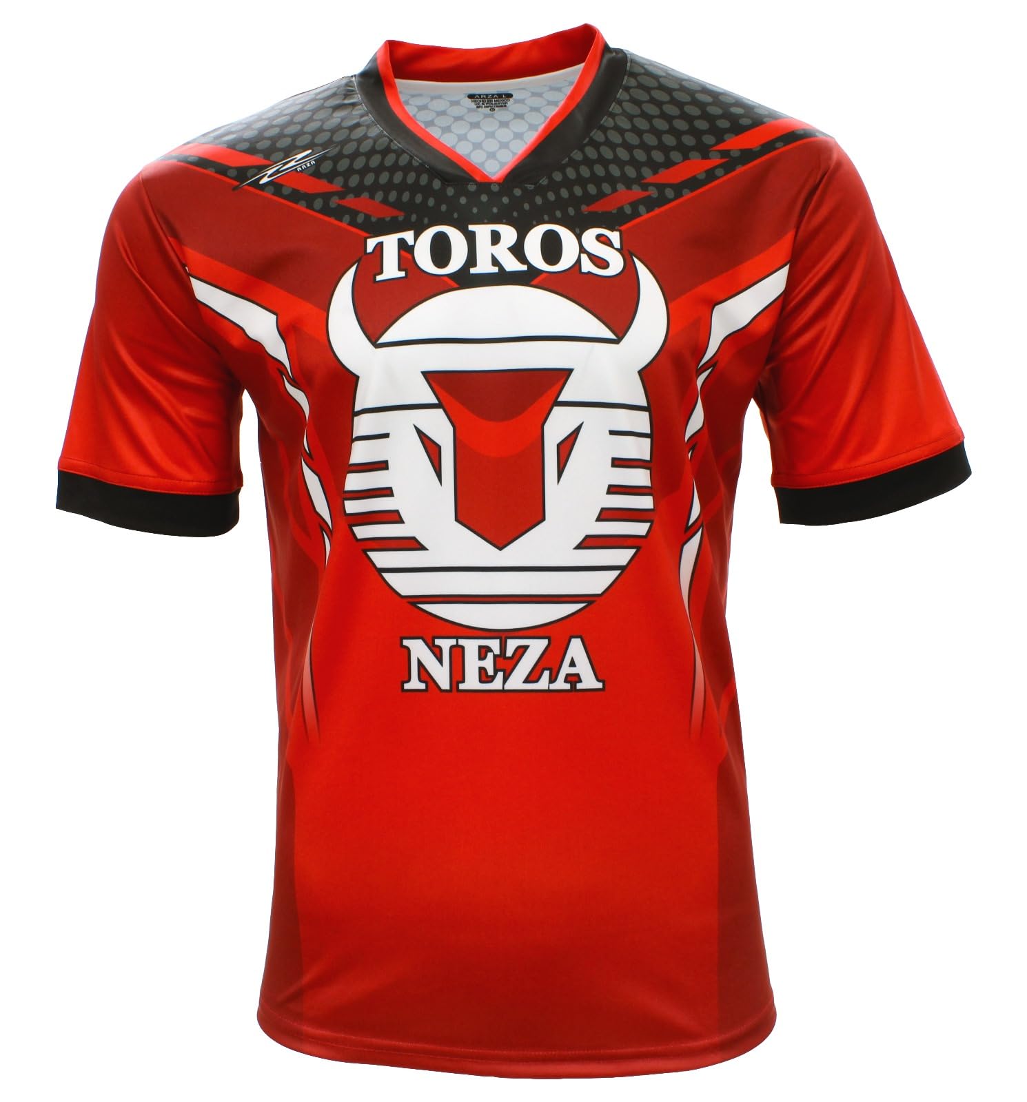 ARZA Men Fan Soccer Jersey Toros Neza Red/Black Short Sleeve (US, Alpha, XX-Large, Regular, Regular, Red)