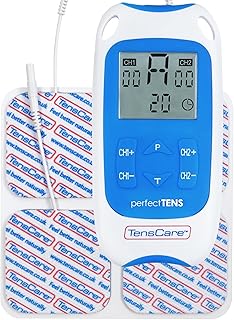 TensCare PerfectTens - Estimulador muscular, color blanco y azul