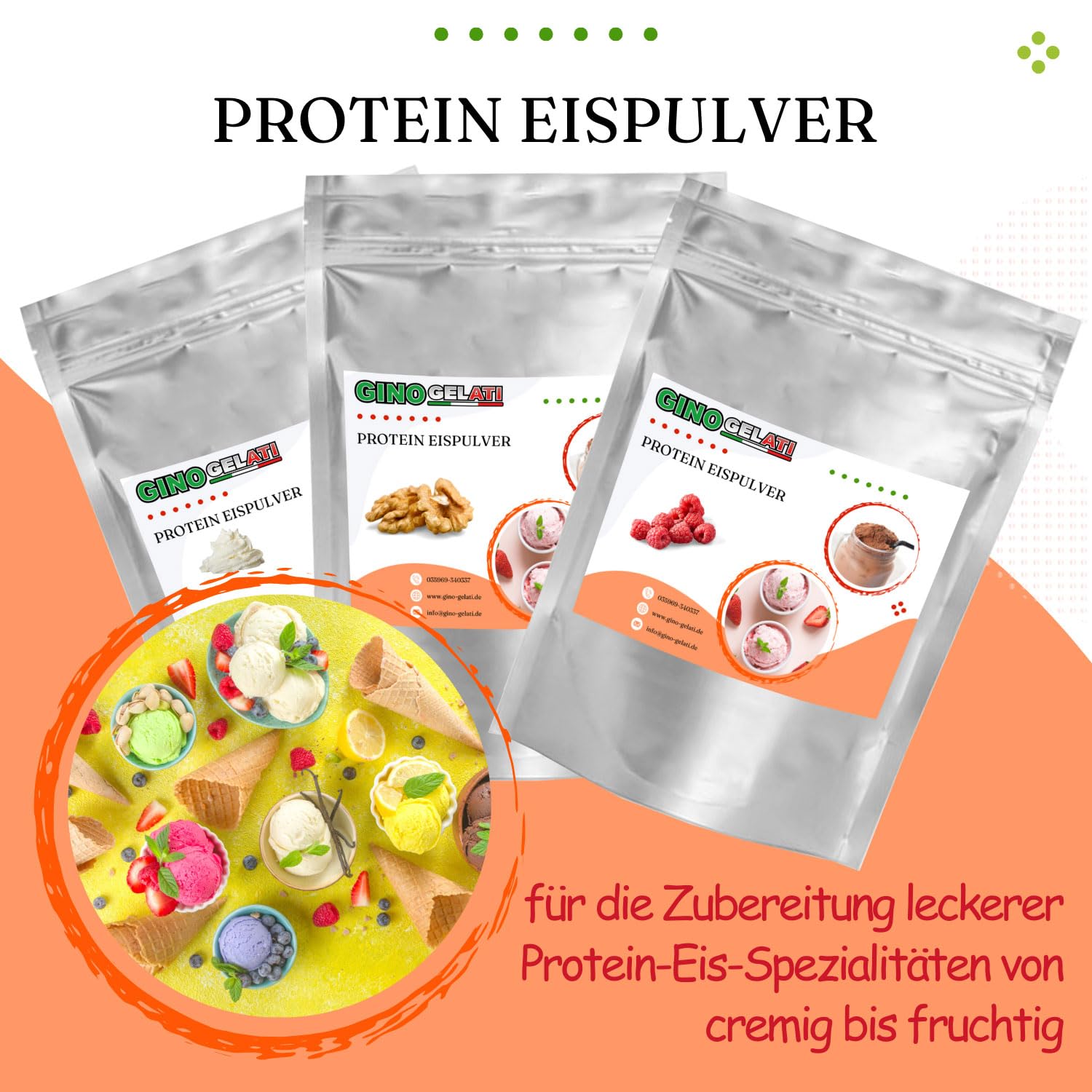 Gino Gelati Proteineis Pulver mit verschiedenen alkoholgeschmäckern, intensiver Geschmack, Made in Germany, alkoholfrei, schnelle und einfache Zubereitung (100 Kg, Bier)