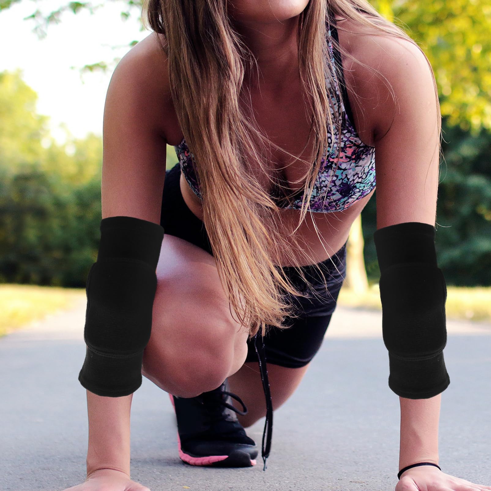 FOMIYES Elbow Sleeves Elastic Sports Compression Sleeve Padded Elbow Guards Breathable 1 Pair Comfortable for Full Range of Motion