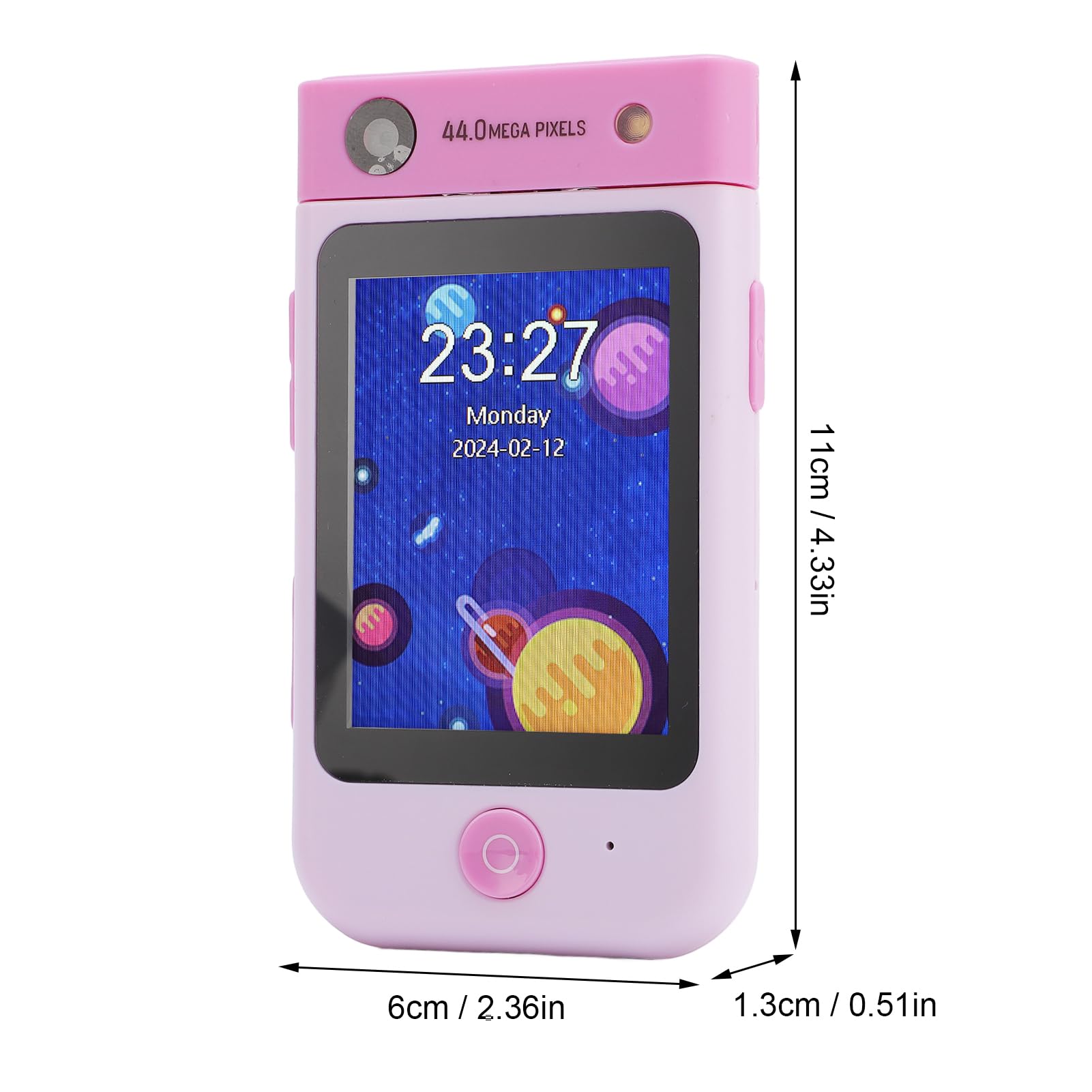 Fockety Giocattolo per Smartphone per Bambini, Fotocamera Flip con Touchscreen da 2,8 Pollici 1080P HD, Giocattolo per Imparare a Giocare con Lettore Musicale e Giochi (PINK)