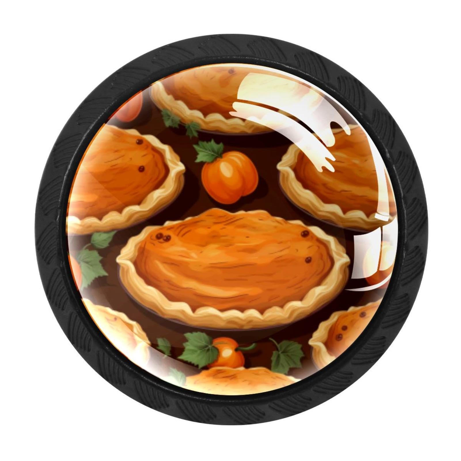 CHENZZZZ Thanksgiving Pumpkin Cabinet Knobs 4 Pieces Drawer Kitchen Cabinets Dresser Cupboard Wardrobe Unique Pulls Handles