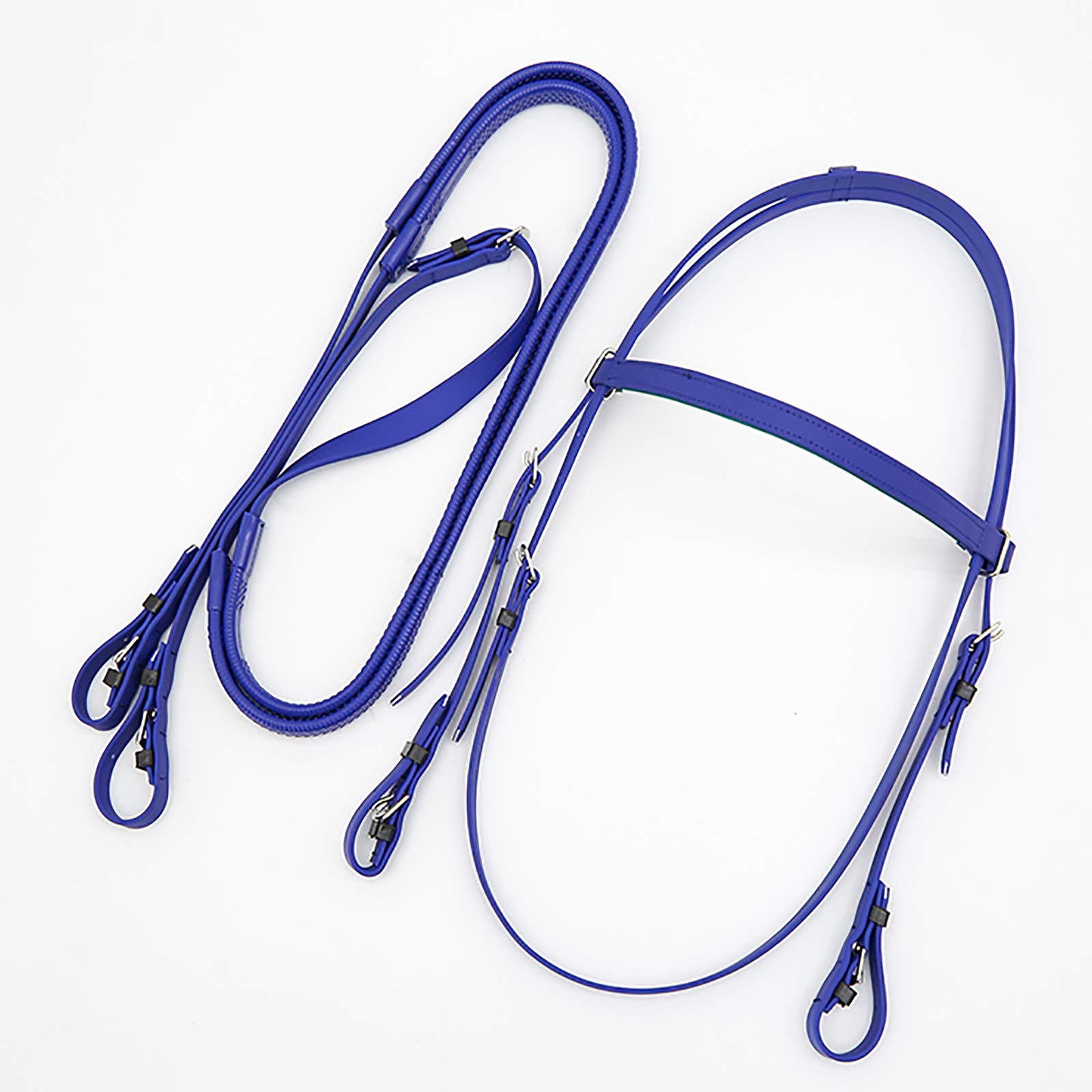 Brida De Caballo, Brida Ecuestre PU Cabestro De Caballo Brocas De Caballo Collar ​De Cabeza De Caballo Equipo De Carreras De Equitación Accesorios Ecuestres Ajustable,Rojo