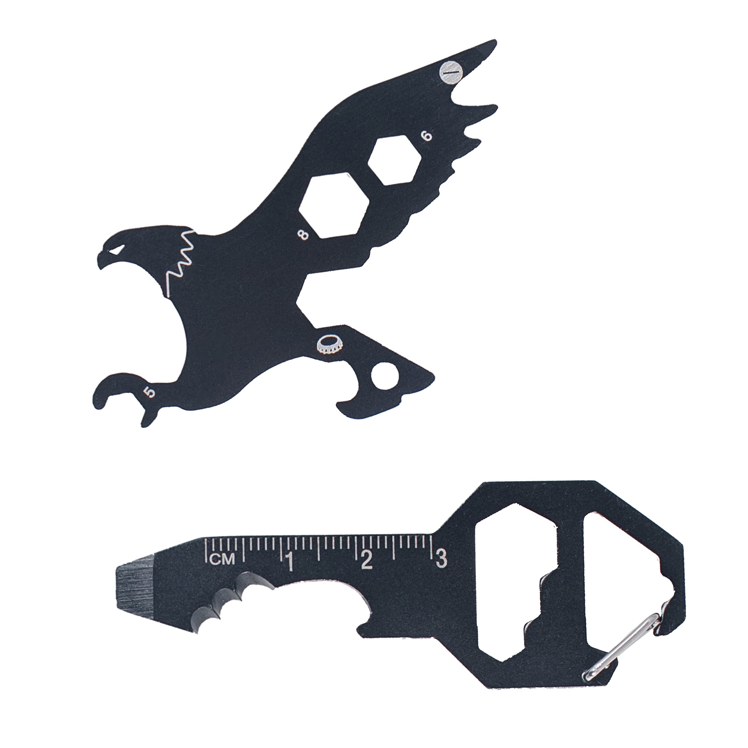 PMR-EXPORTS | Multitool Keychains (Eagle and Key) | Two Pack Multitools | Eagle and Key | Good for Adults Teens Men or Woman | Multi-tool for mechanic | Unexpected defense against raiders and stealers