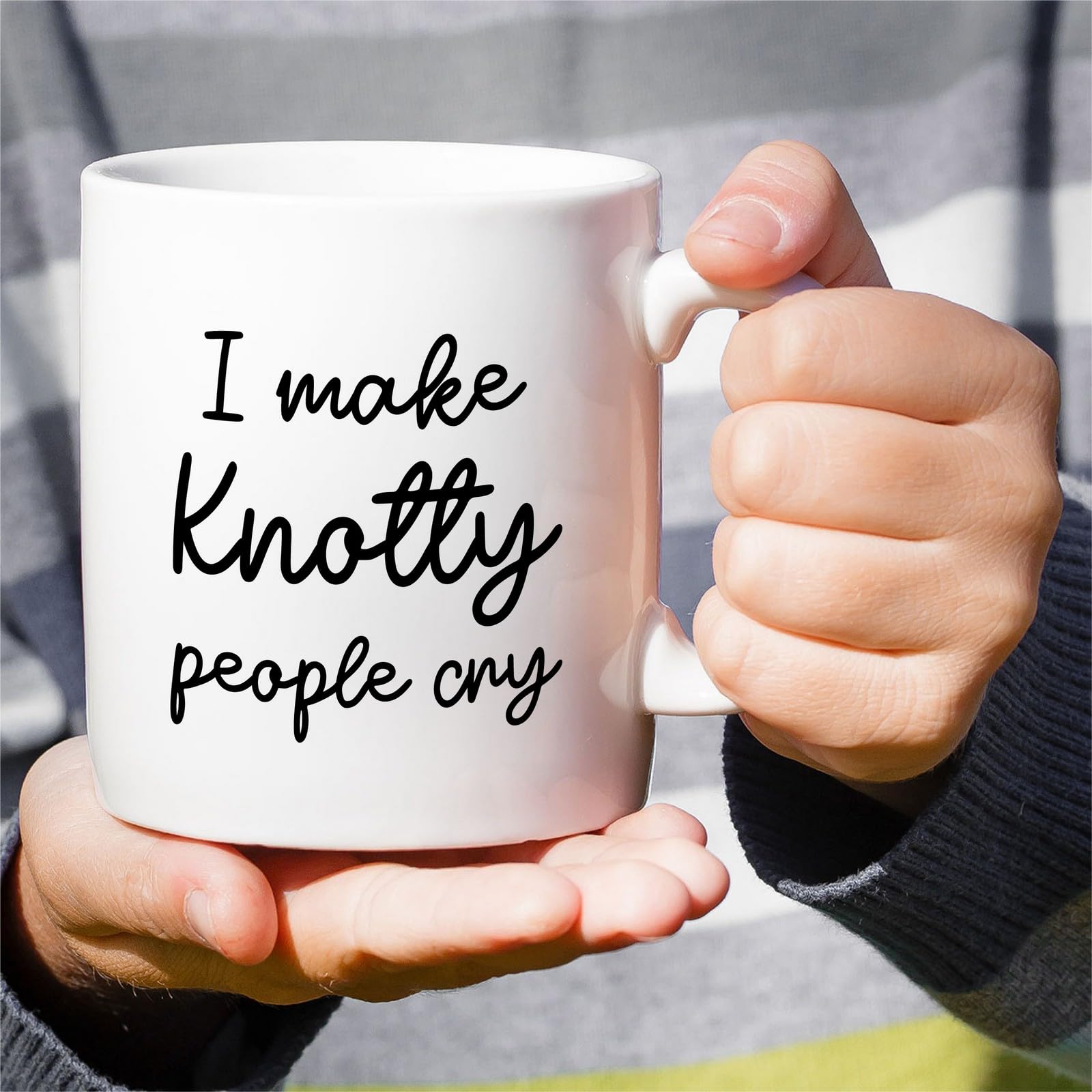 Retreez Funny Massage Therapist Mug - I Make Knotty People Cry Mug - 11 Oz Ceramic Coffee or Tea Cup - Hilarious Massage Therapy Appreciation, Birthday Gift for Masseuse, friends, coworkers, sister