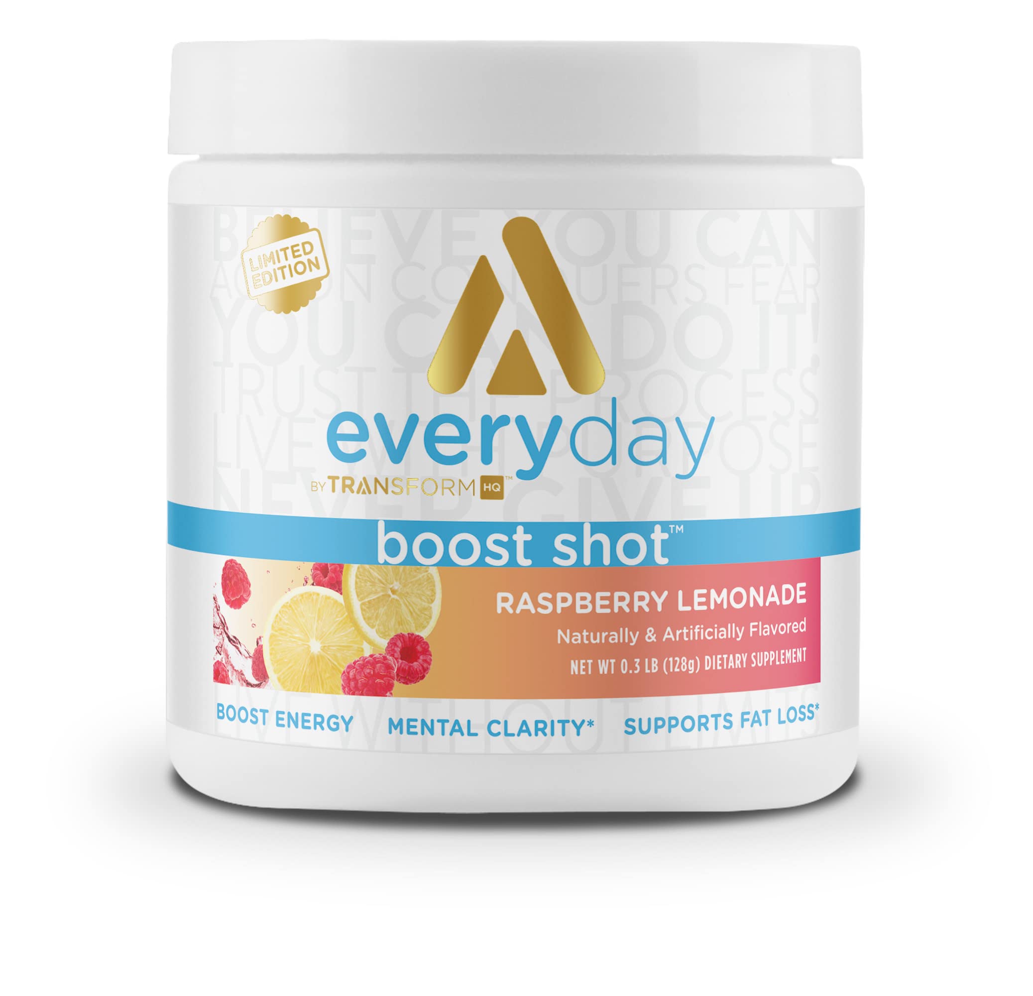 TransformHQ Everyday Boost Shot - Non-GMO, Gluten-Free (Raspberry Lemonade, 28 Servings)