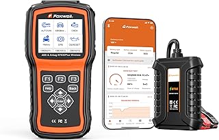 FOXWELL BT60 Car Battery Tester, 6V 12V Bluetooth Battery Load Tester & FOXWELL NT630 Plus OBD2 Scanner with ABS and SRS Full Function