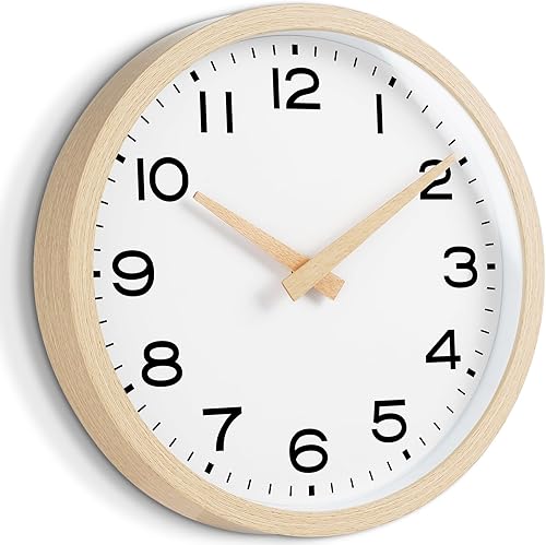 Miniatura 2 de AKCISOT Reloj de pared bohemio de cocina de 10 pulgadas, funciona con pilas, sin tictac, reloj moderno y silencioso decorativo para dormitorio,