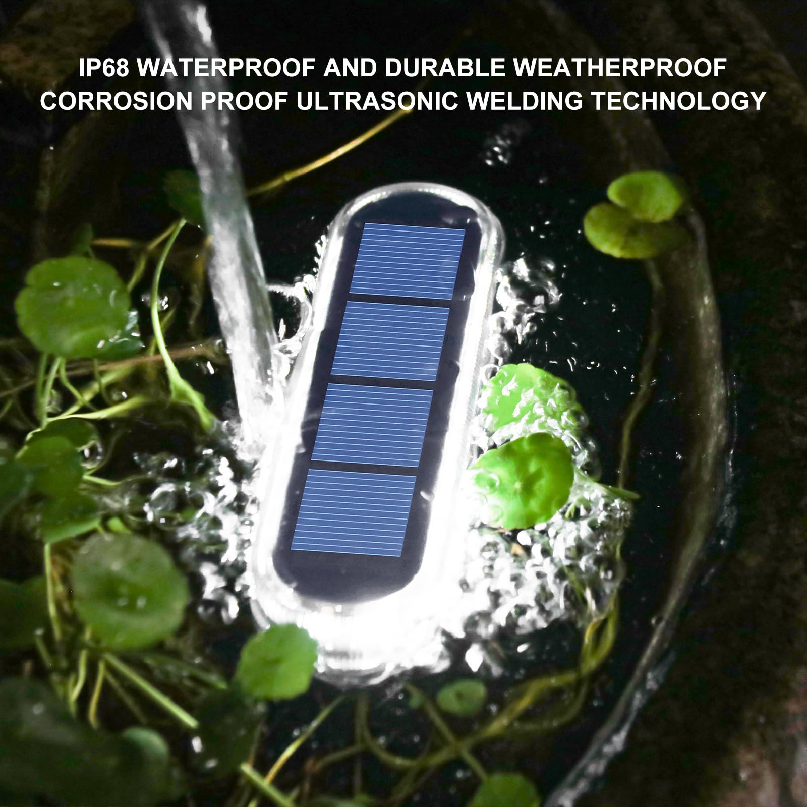 YiLaie Lampe Solaire Exterieur Jardin, Lampe Solaire Exterieur, Lumière Blanche 5700K LED Spot Solaire Exterieur Avec Auto On/Off Lampadaire Exterieur IP68 Etanche Solaire Luminaire Exterieur, 4 pcs