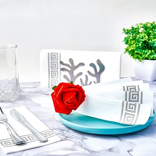 Miniatura 4 de Paquete de 200 toallas de mano de papel para baño, toallas de invitados desechables como lino, toallas de mano desechables para cocina, toallas de