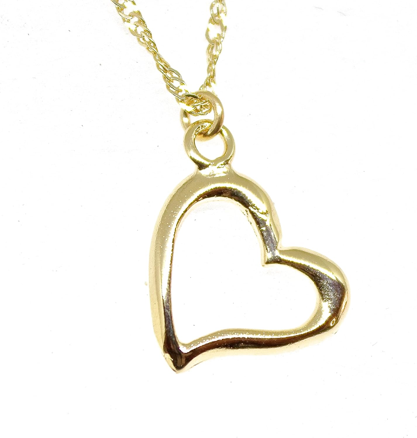 Lianie Heart necklace pendant for woman and girls, 14k gold plating side heart necklace, Small heart pendant, Gold heart pendant, Romantic pendant - Image 2