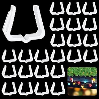 Christmas Light Hanger Clips, Fascia Board Clips, Deck Banister Light Clips, Plastic Holiday Light Clips for Christmas Fascia Board Roof Gutter Fence Eave Decoration (30 PCS, 1 5/8")