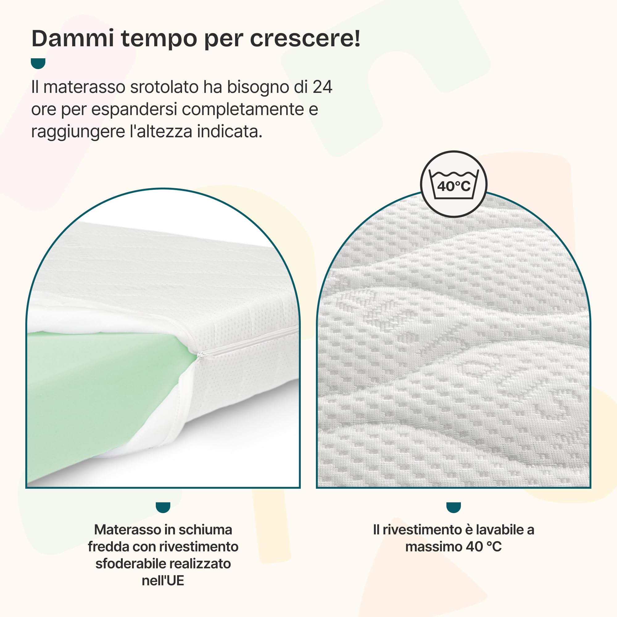 [en.casa] Letto per Cameretta Montessori Letto a Forma di Casetta con Barriera di Protezione per Bambini Struttura in Legno di Pino Materasso a Schiuma Fredda 120x200 cm Grigio Chiaro/Bianco