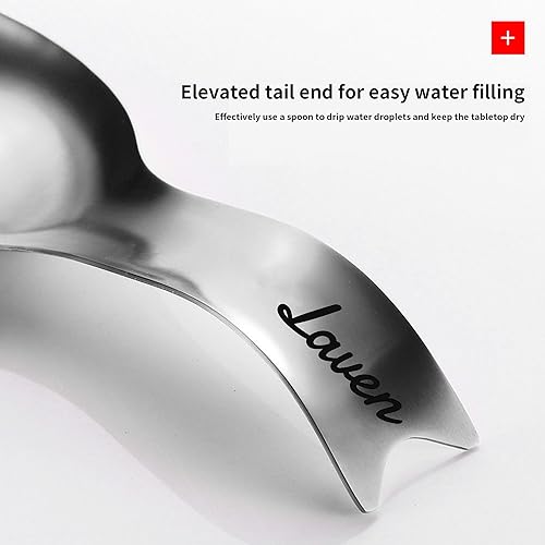 Miniatura 6 de TULTU Soporte de cuchara de acero inoxidable personalizado adecuado para estufa de cocina, tamaño grande, apto para lavavajillas, hermosas cucharas