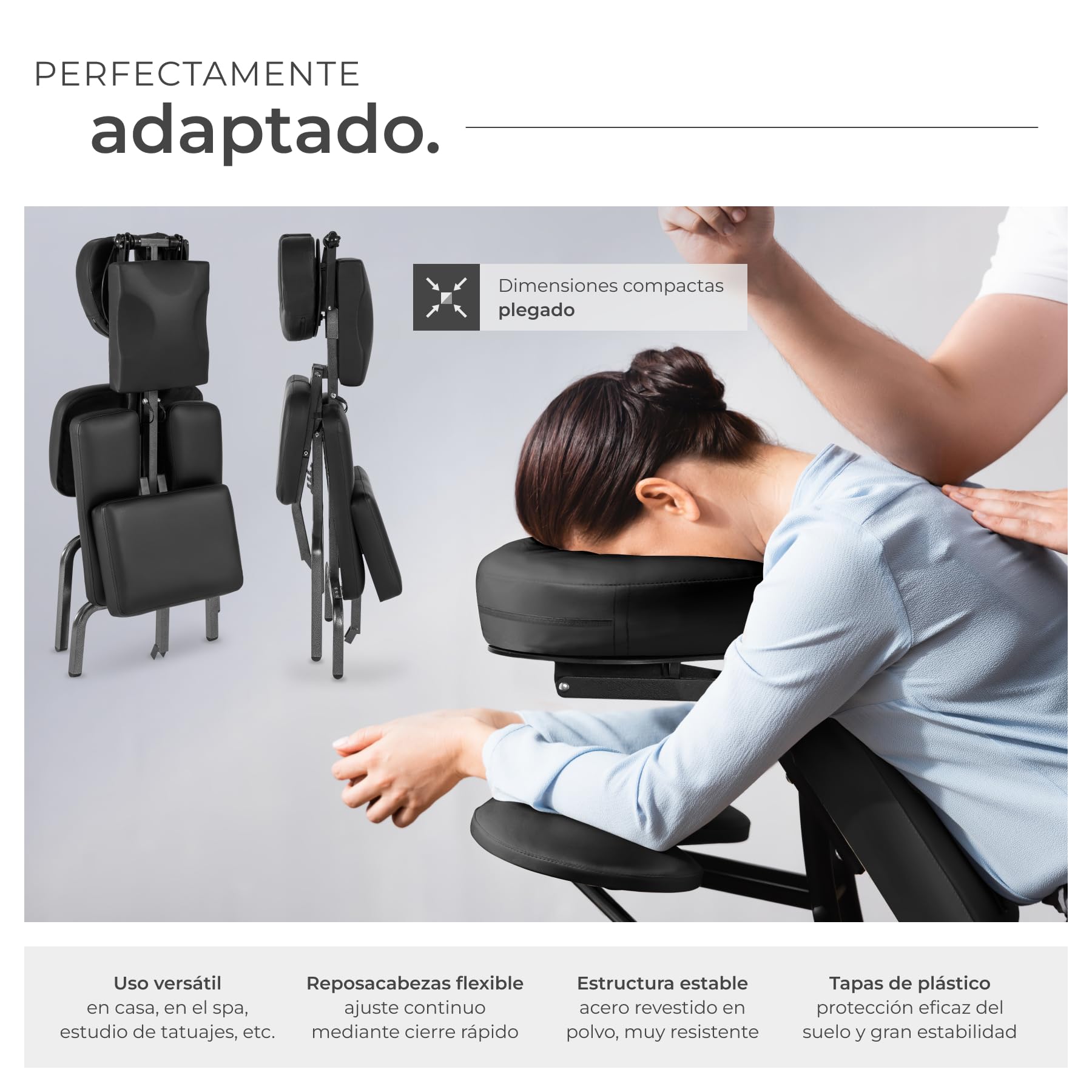 TecTake Silla de Masaje Fisioterapia rehabilitacion sillón de Tratamiento Tattoo