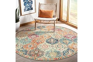 Country-Inspired Round Area Rugs: Cozy Your Space with Geometric Trellis Motifs